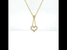 Load and play video in Gallery viewer, Reversible Cut-out Heart Necklace-N0338CLG
