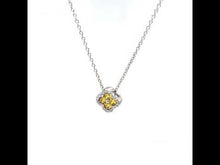 Load and play video in Gallery viewer, 0.65 CTW Flower Necklace-N0335CAP
