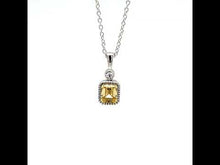 Load and play video in Gallery viewer, 0.91 CTW Canary Drop Necklace-P0314CAP
