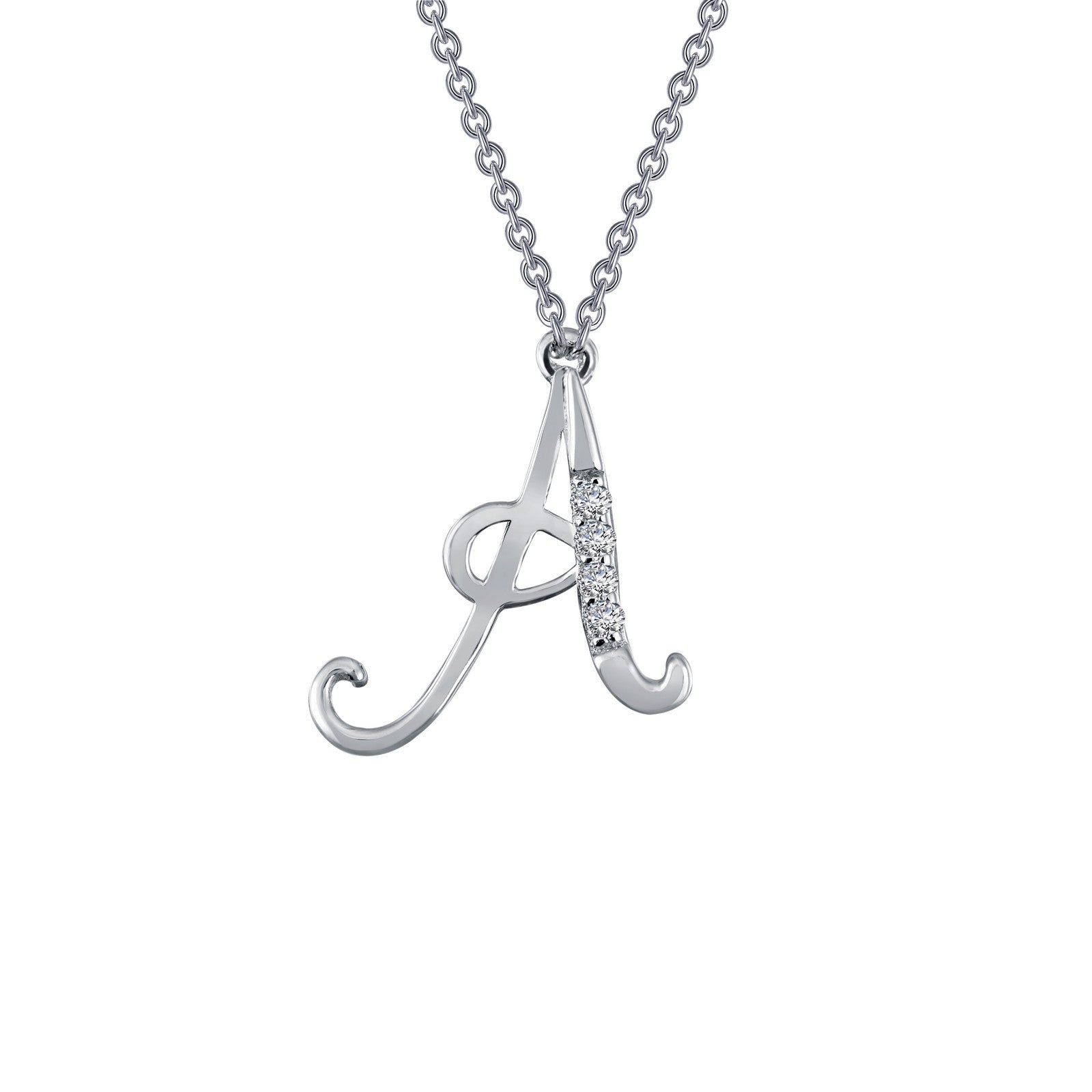 Letter A Pendant Necklace-9N057CLP