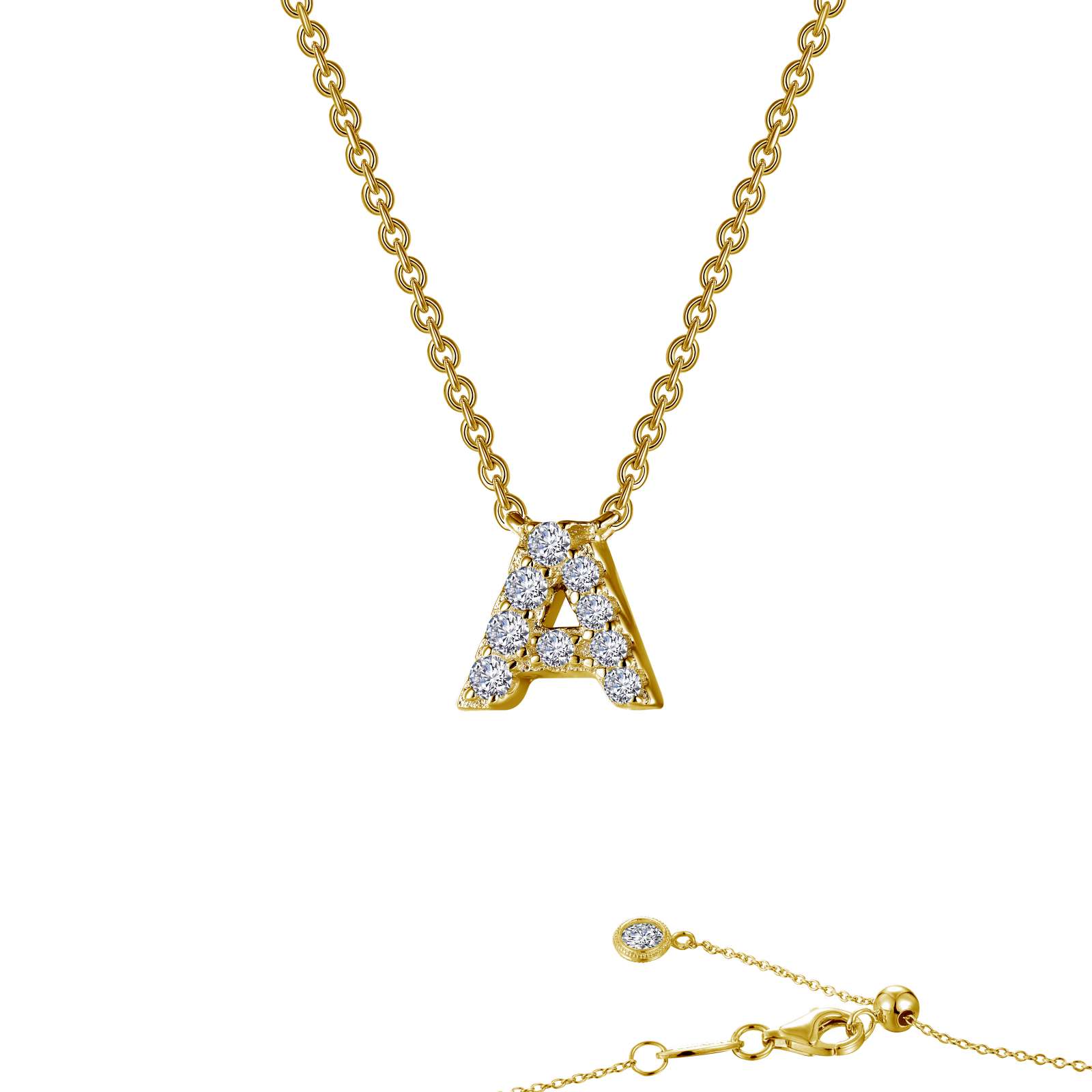 Letter A Pendant Necklace-9N081CLG