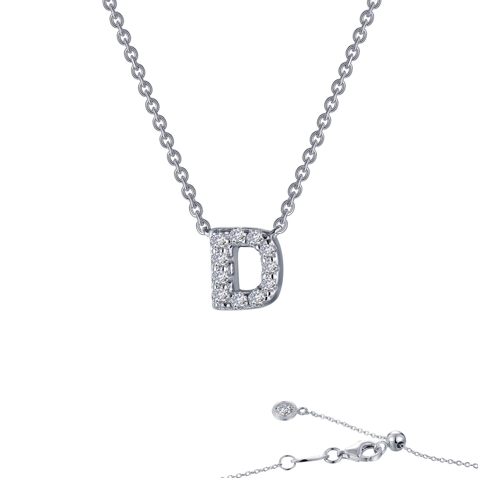 Letter D Pendant Necklace-9N084CLP