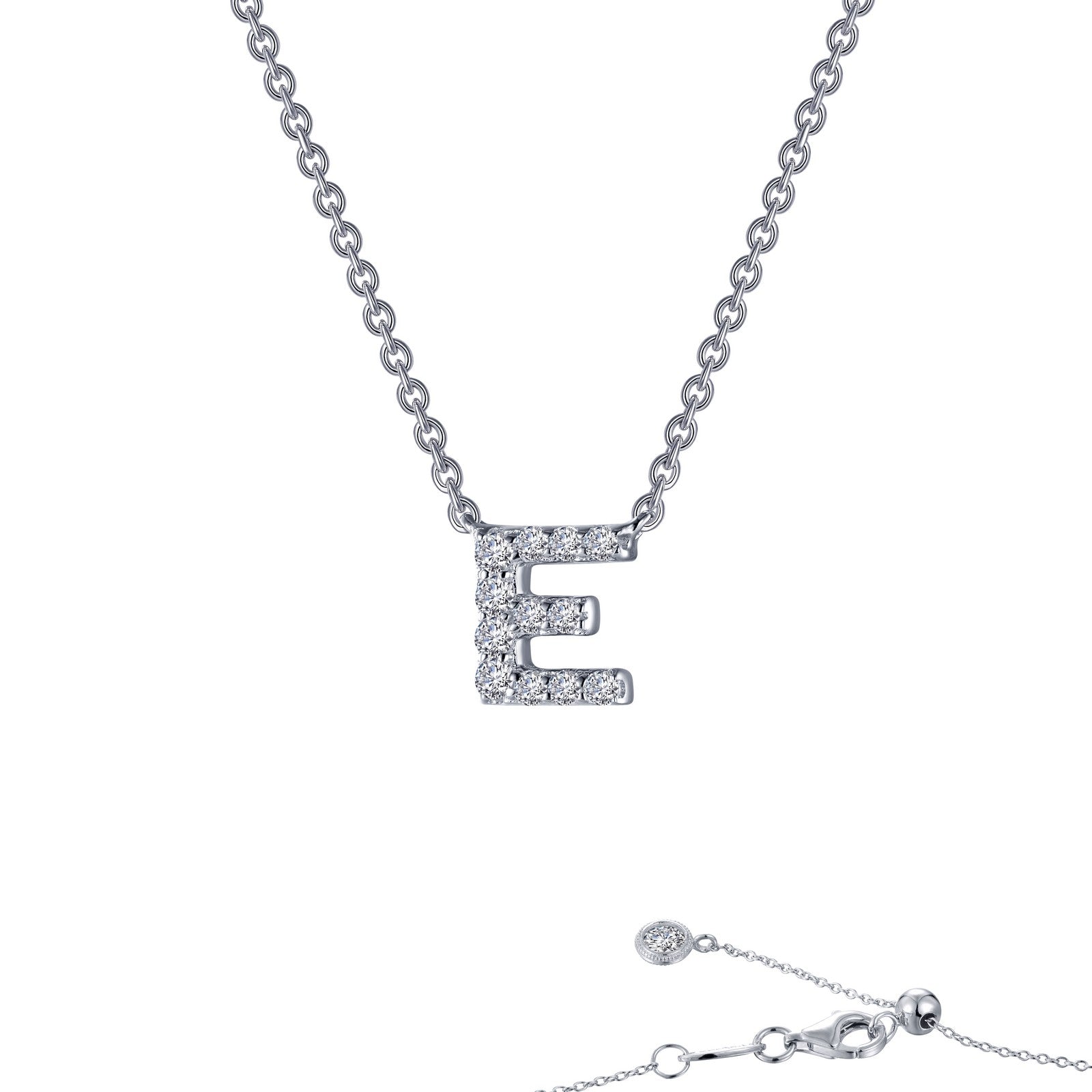 Letter E Pendant Necklace-9N085CLP