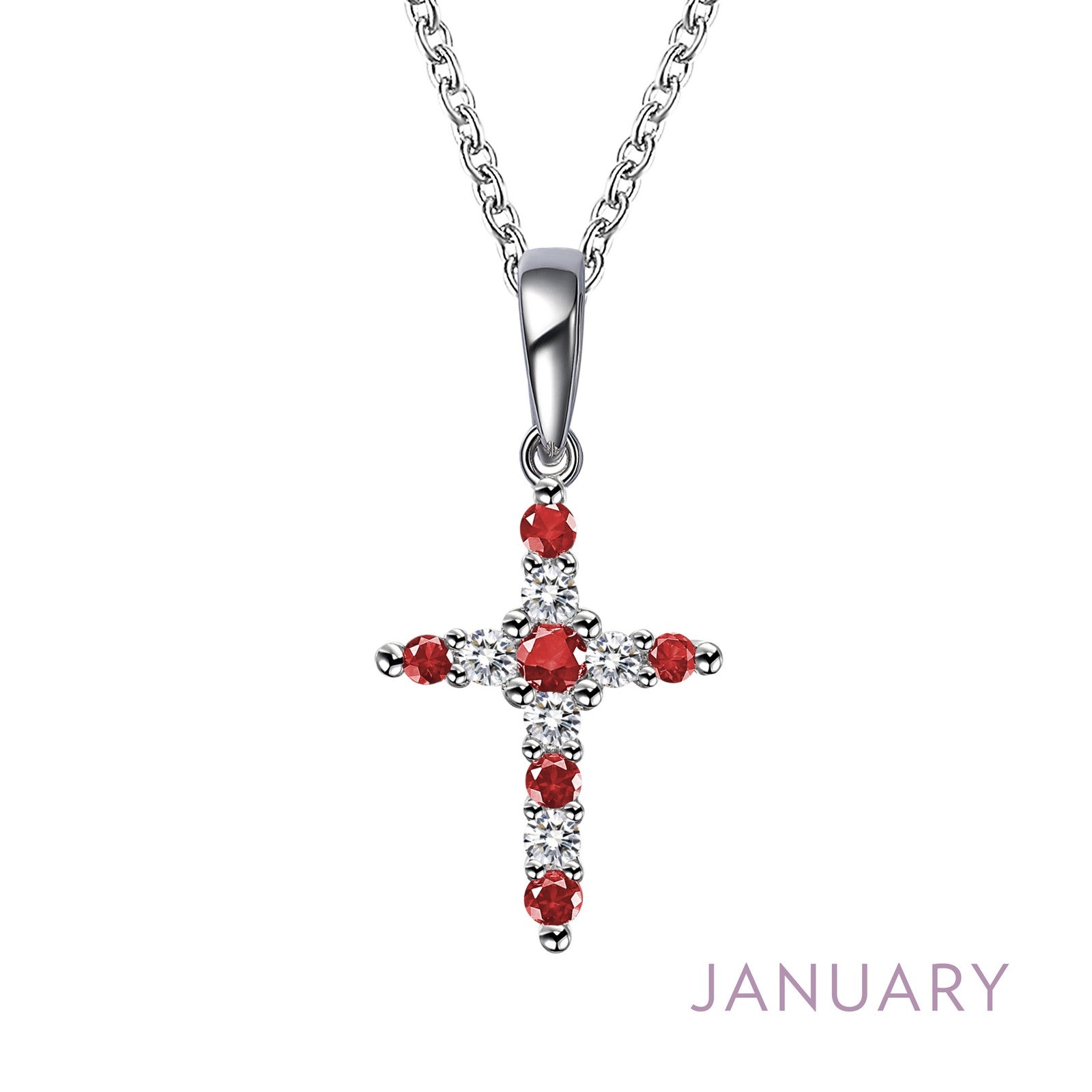 January Birthstone Necklace-BP001GNP