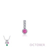 October - Tourmaline/Silver