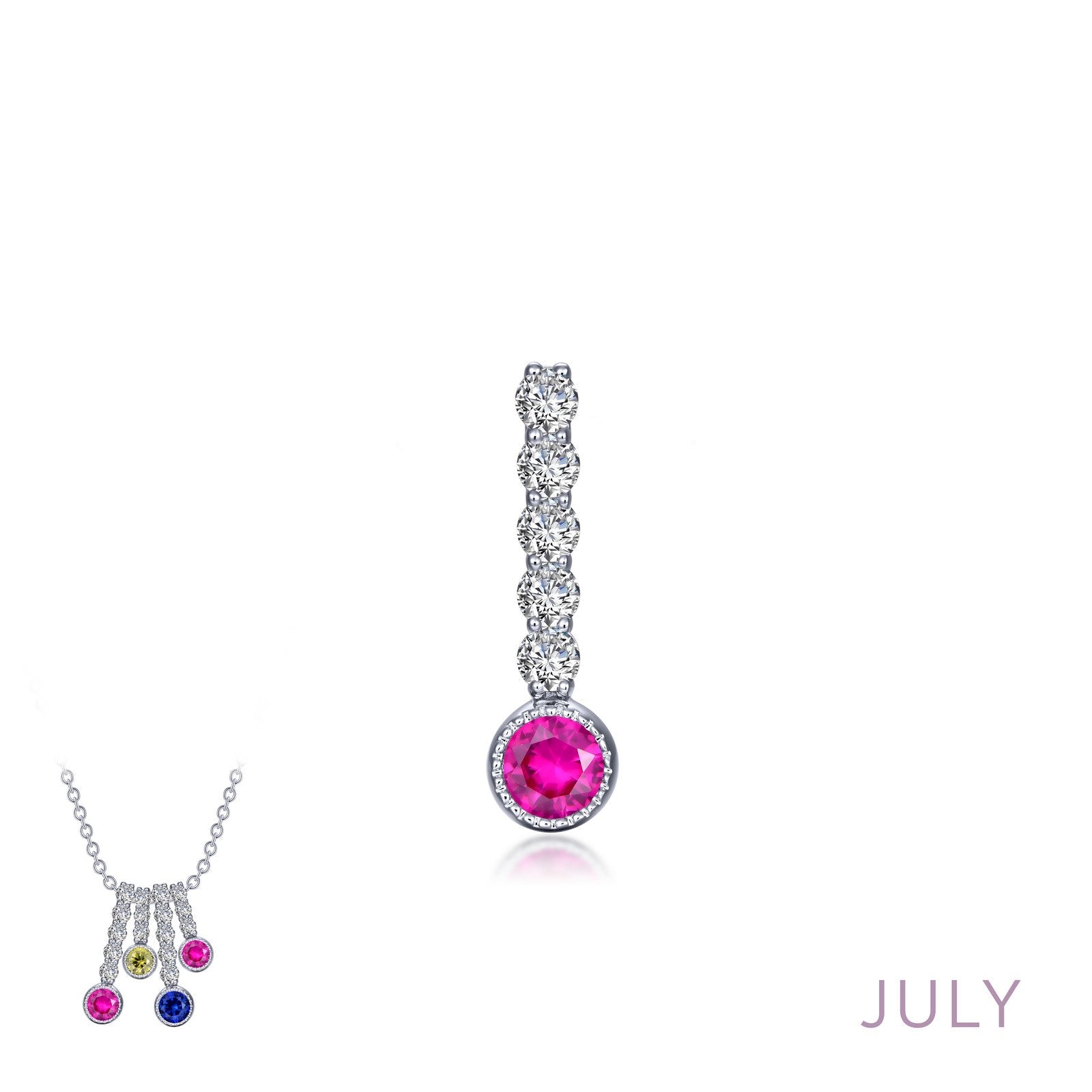 July Birthstone Love Pendant-BP003RBP