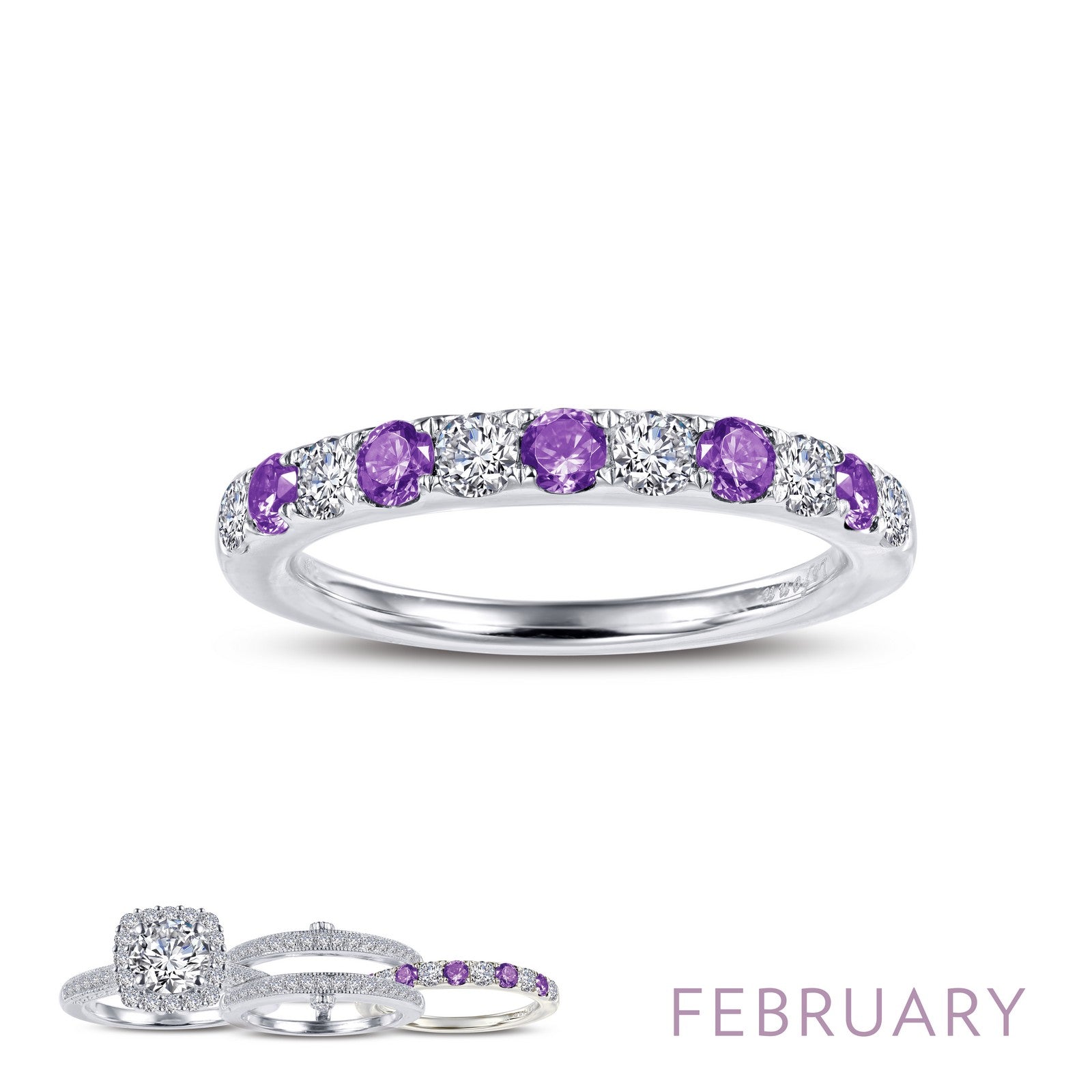 February Birthstone Ring-BR004AMP