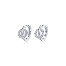 Load image into Gallery viewer, Interlocking Hoop Huggie Earrings-E0601CLP
