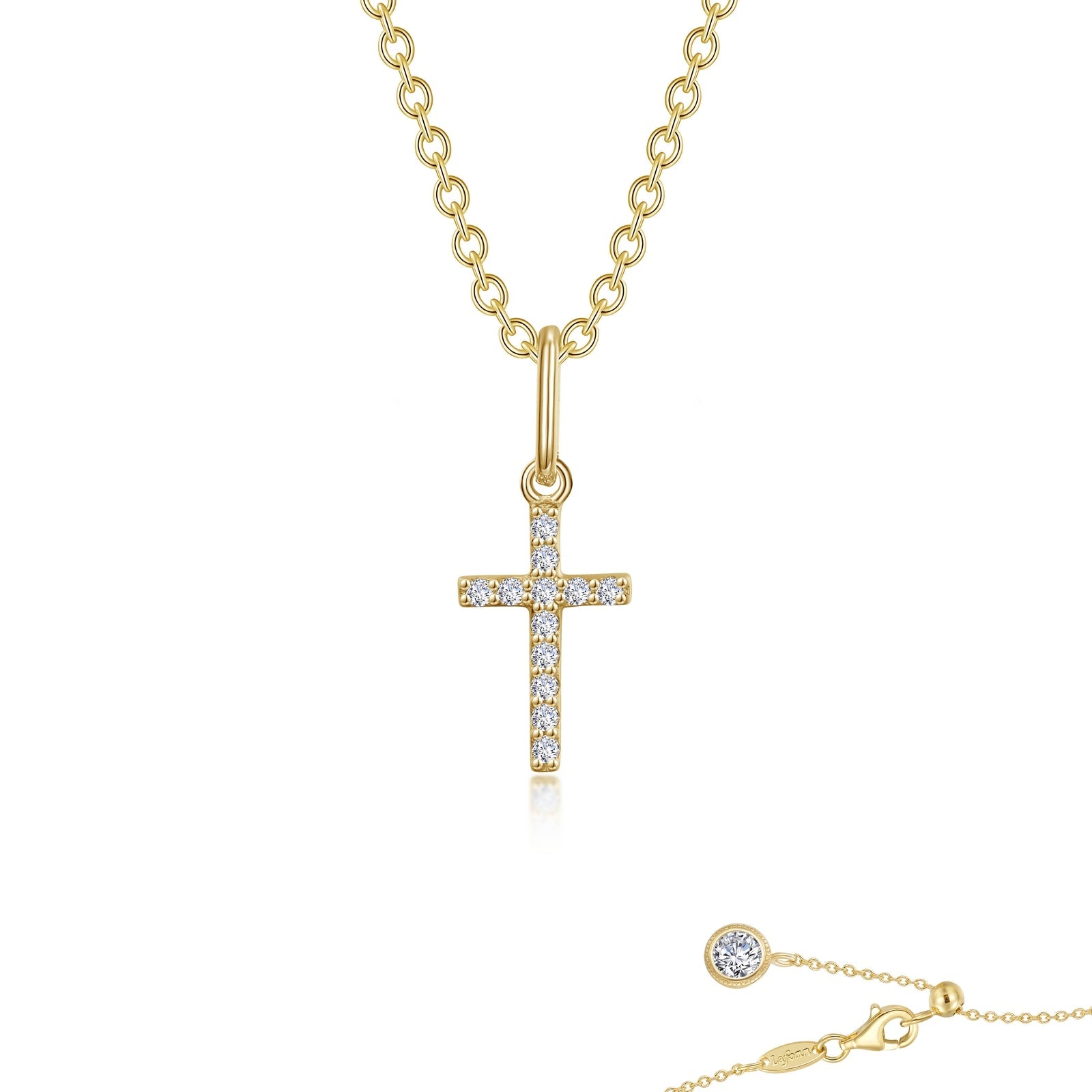 Mini Cross Necklace-N0237CLG