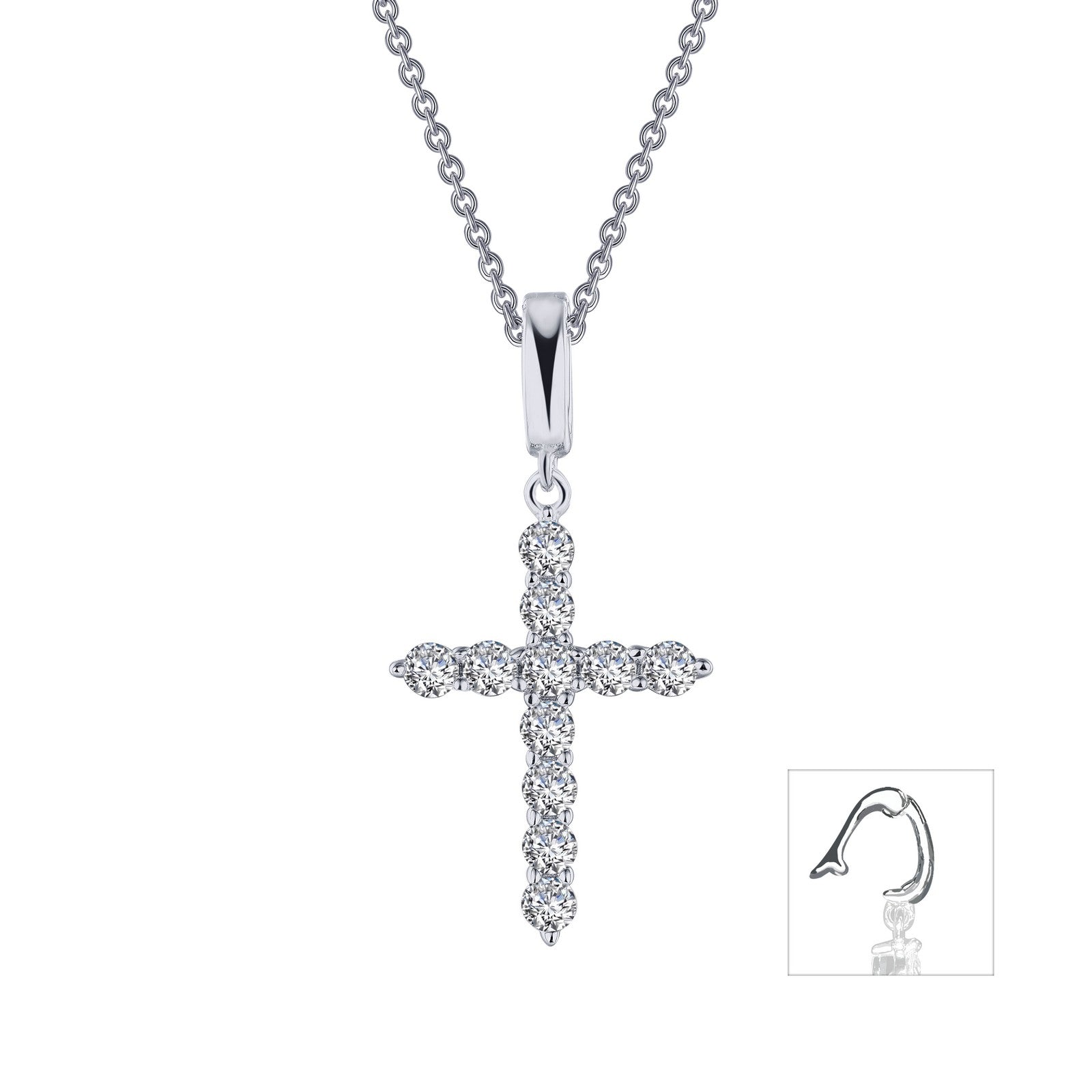 0.55 CTW Cross Pendant Necklace-P0242CLP